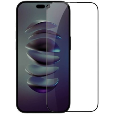 Apple iPhone 14 Pro „Guardian“ 9H Tempered Glass sustiprintos apsaugos juodas pilnai dengiantis apsauginis ekrano stiklas | Prie