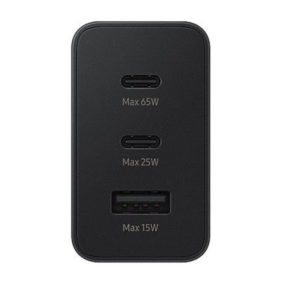 Originalus „Samsung“ PD Power Trio 65W EP-T6530 įkroviklis - juodas | Priedai.lt