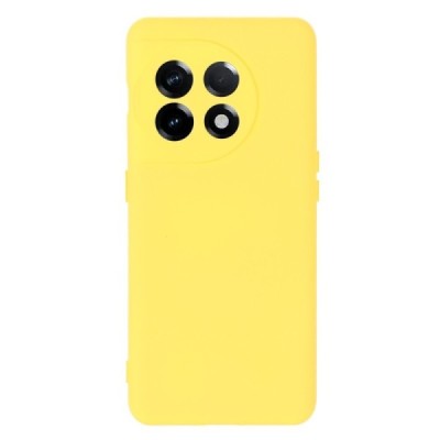 OnePlus 11 Shell kieto silikono (TPU) dėklas geltonas - nugarėlė | Priedai.lt