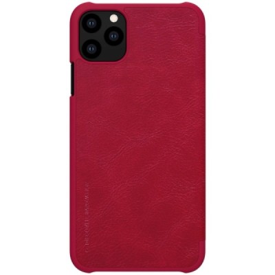 Prabangus „Nillkin“ Qin serijos raudonas odinis atverčiamas Apple iPhone 11 Pro dėklas | Priedai.lt