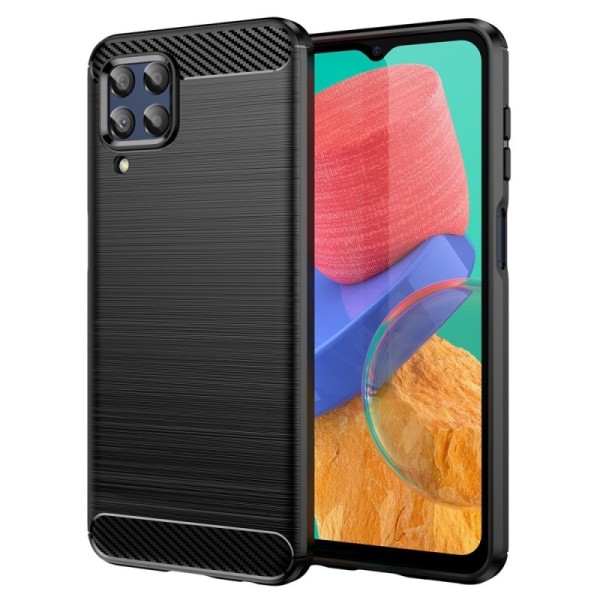 „Carbon“ kieto silikono (TPU) dėklas - juodas (Galaxy M33)