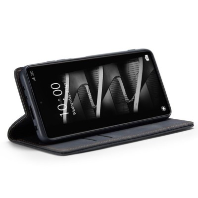 Xiaomi Redmi Note 12 Pro (Poco X5 Pro) CaseMe Retro solidus atverčiamas juodas odinis dėklas - knygutė | Priedai.lt