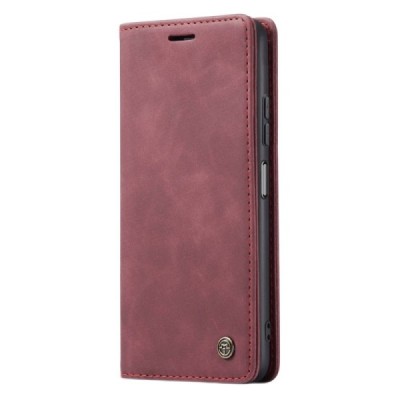 Xiaomi Redmi Note 12 Pro (Poco X5 Pro) CaseMe Retro solidus atverčiamas bordo odinis dėklas - knygutė | Priedai.lt