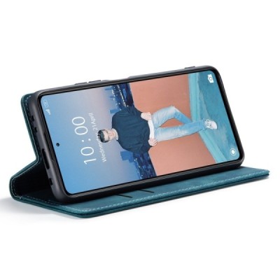 Xiaomi Redmi Note 12 Pro (Poco X5 Pro) CaseMe Retro solidus atverčiamas žalias odinis dėklas - knygutė | Priedai.lt