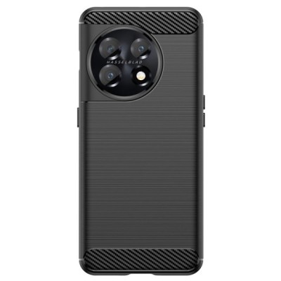 OnePlus 11 „Carbon“ kieto silikono TPU juodas dėklas - nugarėlė | Priedai.lt