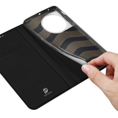 „Dux Ducis“ Skin serijos OnePlus 11 juodas odinis atverčiamas dėklas | Priedai.lt