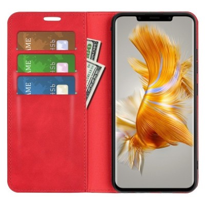 Huawei Mate 50 Pro „Split“ raudonas odinis atverčiamas dėklas - knygutė | Priedai.lt