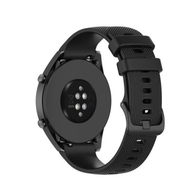 Išmaniojo laikrodžio Huawei Watch GT Runner, GT 3, GT 3 SE kieto silikono (TPU) juoda apyrankė | Priedai.lt