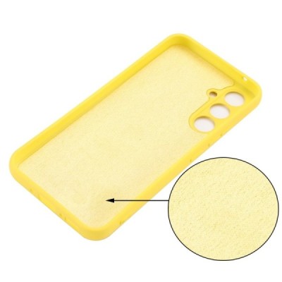 Samsung Galaxy A54 (SM-A546B) Shell kieto silikono (TPU) dėklas geltonas - nugarėlė | Priedai.lt