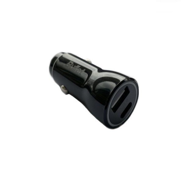 „Bullet“ 30W automobilinis įkroviklis - juodas (3.6A)