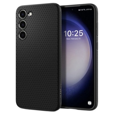 „Spigen“ Liquid Air Samsung Galaxy S23+ (SM-S916) juodas kieto silikono dėklas | Priedai.lt