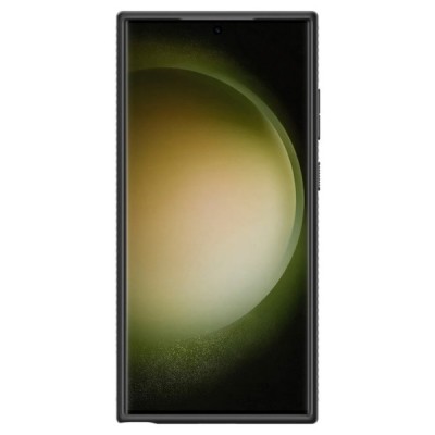 „Spigen“ Liquid Air Samsung Galaxy S23 Ultra (SM-S918) juodas kieto silikono dėklas | Priedai.lt