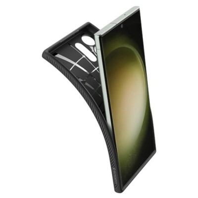 „Spigen“ Liquid Air Samsung Galaxy S23 Ultra (SM-S918) juodas kieto silikono dėklas | Priedai.lt