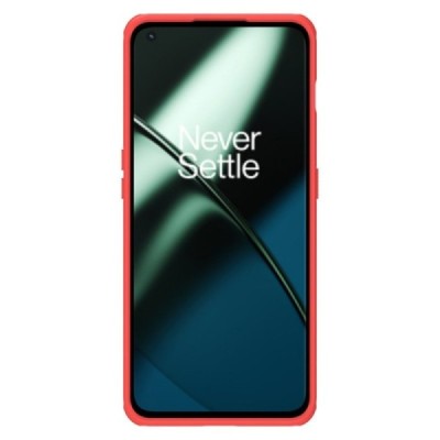 Nillkin Frosted Shield OnePlus 11 raudonas plastikinis dėklas | Priedai.lt