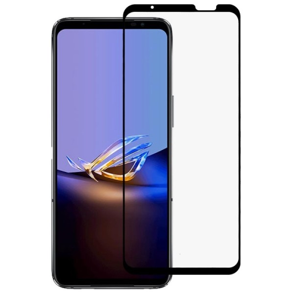 „Rurihai“ Tempered Glass pilnai dengiantis apsauginis ekrano stiklas 0.26 mm - juodas (Rog Phone 6D)