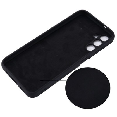 Samsung Galaxy A14 4G (SM-A145F) Shell kieto silikono (TPU) dėklas juodas - nugarėlė | Priedai.lt