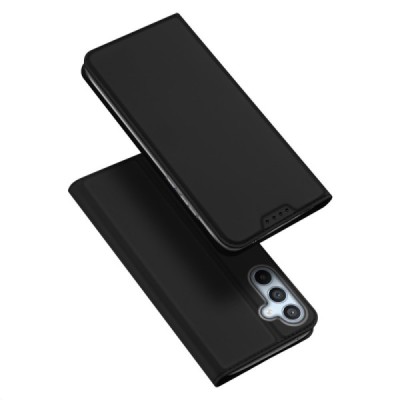 „Dux Ducis“ Skin serijos Samsung Galaxy A54 (SM-A546B) juodas odinis atverčiamas dėklas | Priedai.lt