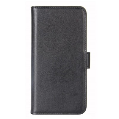 OnePlus 5T „Leather“ Leather atverčiamas juodas odinis dėklas - knygutė | Priedai.lt