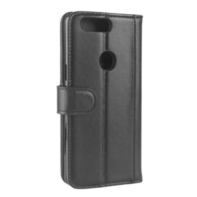 OnePlus 5T „Leather“ Leather atverčiamas juodas odinis dėklas - knygutė | Priedai.lt