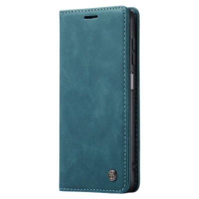 Samsung Galaxy A34 5G (SM-A346E) CaseMe Retro solidus atverčiamas žalias odinis dėklas - knygutė | Priedai.lt