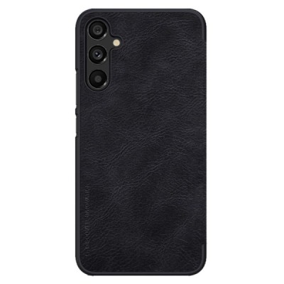 Prabangus „Nillkin“ Qin serijos juodas odinis atverčiamas Samsung Galaxy A34 5G (SM-A346E) dėklas | Priedai.lt