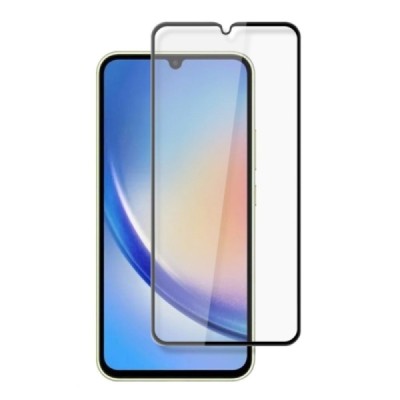 Samsung Galaxy A34 5G (SM-A346E) „Mocolo“ 9H 2.5D Tempered Glass sustiprintos apsaugos juodas pilnai dengiantis apsauginis ekran