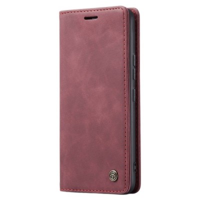 Samsung Galaxy A54 (SM-A546B) CaseMe Retro solidus atverčiamas bordo odinis dėklas - knygutė | Priedai.lt