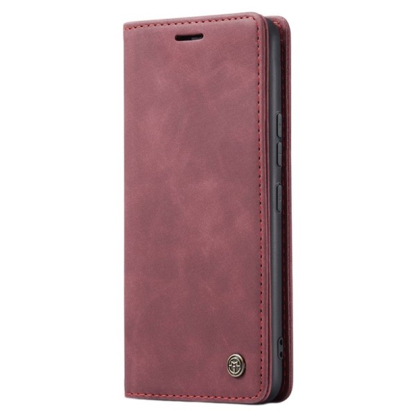 „CaseMe“ Retro solidus atverčiamas dėklas - bordo (Galaxy A54)