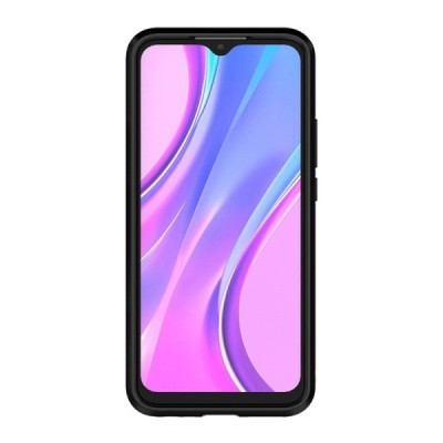 Sustiprintos apsaugos „Kickstand“ Xiaomi Redmi 9 juodas kieto silikono (TPU) ir plastiko dėklas | Priedai.lt