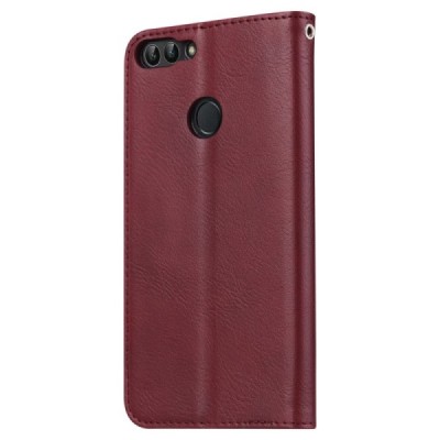 Prabangus „Comma“ odinis atverčiamas bordo Huawei P smart 2018 (Enjoy 7S) dėklas | Priedai.lt