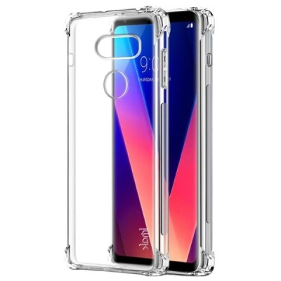 LG V30 (H930) Imak sustiprintos apsaugos kieto silikono TPU skaidrus dėklas - nugarėlė | Priedai.lt