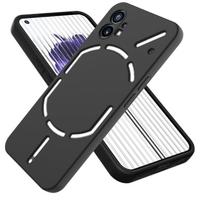 Nothing Phone 1 5G Shell kieto silikono (TPU) dėklas juodas - nugarėlė | Priedai.lt