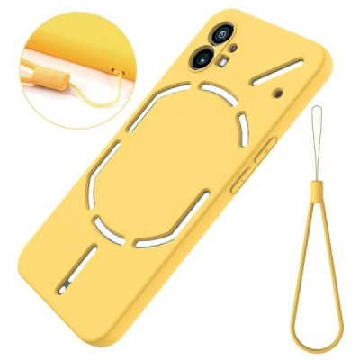 Nothing Phone 1 Shell kieto silikono (TPU) dėklas geltonas - nugarėlė | Priedai.lt