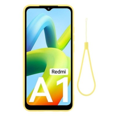 Xiaomi Redmi A2 (A1) Shell kieto silikono (TPU) dėklas geltonas - nugarėlė | Priedai.lt