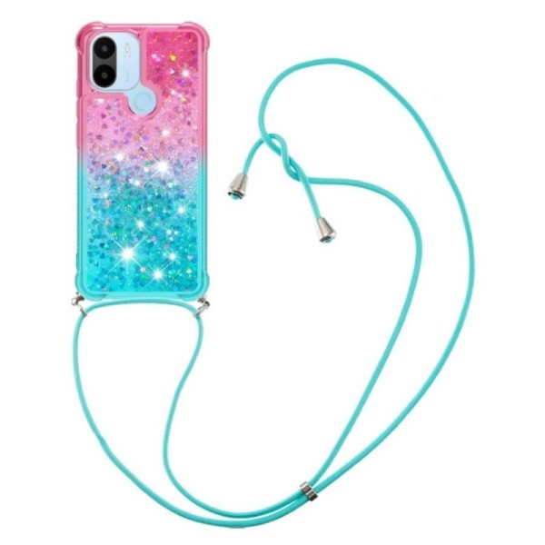„Strap“ Shine kieto silikono (TPU) dėklas - mėtinis / rožinis (Redmi A2 / A1 / A2+ / A1+)