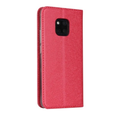 „Silk“ Skin serijos Huawei Mate 20 Pro raudonas odinis atverčiamas dėklas | Priedai.lt