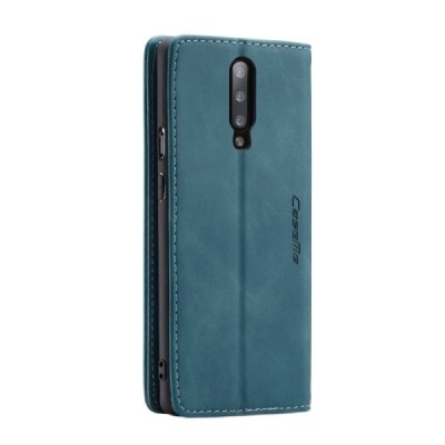 OnePlus 7 Pro CaseMe Retro solidus atverčiamas žalias odinis dėklas - knygutė | Priedai.lt