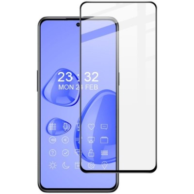 OnePlus 10T „Imak“ Tempered Glass sustiprintos apsaugos juodas pilnai dengiantis apsauginis ekrano stiklas 0,2 mm | Priedai.lt