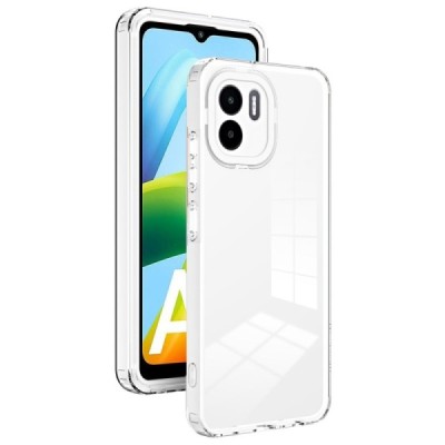 Xiaomi Redmi A2 (Redmi A1) „Candy“ skaidrus baltas kieto silikono (TPU) dėklas | Priedai.lt