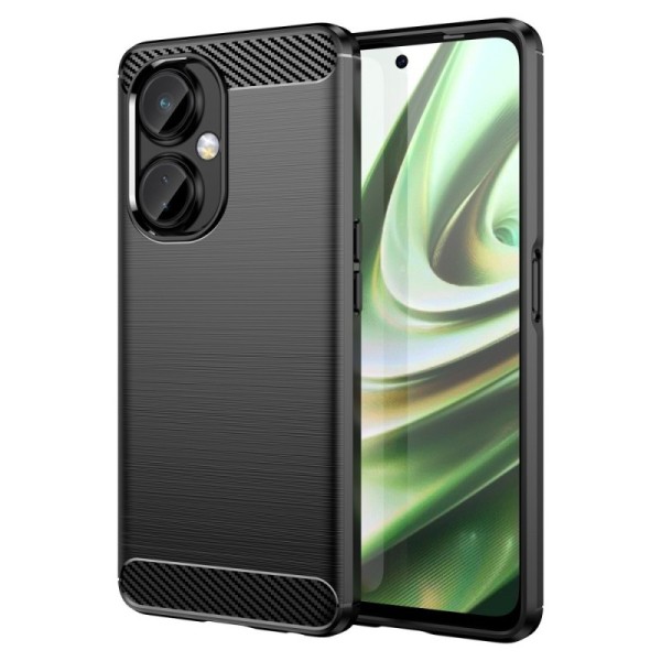 „Carbon“ kieto silikono (TPU) dėklas - juodas (OnePlus Nord CE 3 Lite 5G)