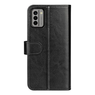 Nokia G22 atverčiamas juodas odinis dėklas - piniginė | Priedai.lt