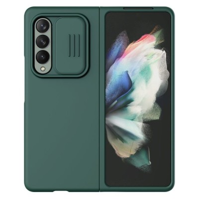Samsung Galaxy Z Fold3 5G (F926B) „Nillkin“ CamShield Silky žalias dėklas, nugarėlė su kameros apsauga | Priedai.lt