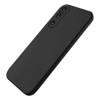 Sony Xperia 1 V Shell kieto silikono TPU juodas dėklas - nugarėlė | Priedai.lt