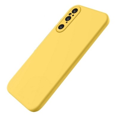 Sony Xperia 1 V Shell kieto silikono TPU geltonas dėklas - nugarėlė | Priedai.lt