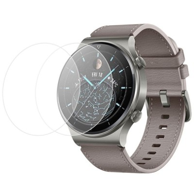 Huawei Watch GT 2 Pro „Calans“ 9H Tempered Glass sustiprintos apsaugos skaidrus apsauginis ekrano stiklas 0,3 mm | Priedai.lt