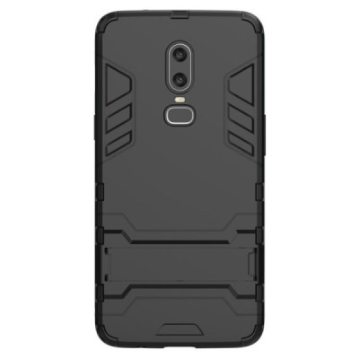 Sustiprintos apsaugos OnePlus 6 juodas kieto silikono (TPU) ir plastiko dėklas | Priedai.lt