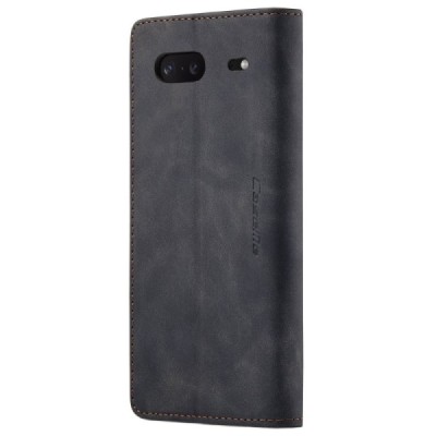 Google Pixel 7 CaseMe Retro solidus atverčiamas juodas odinis dėklas - knygutė | Priedai.lt
