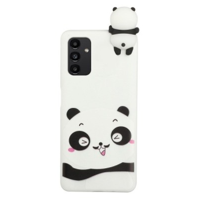 Samsung Galaxy A14 5G (SM-A146B) „Squezy“ Panda kieto silikono TPU baltas dėklas - nugarėlė | Priedai.lt