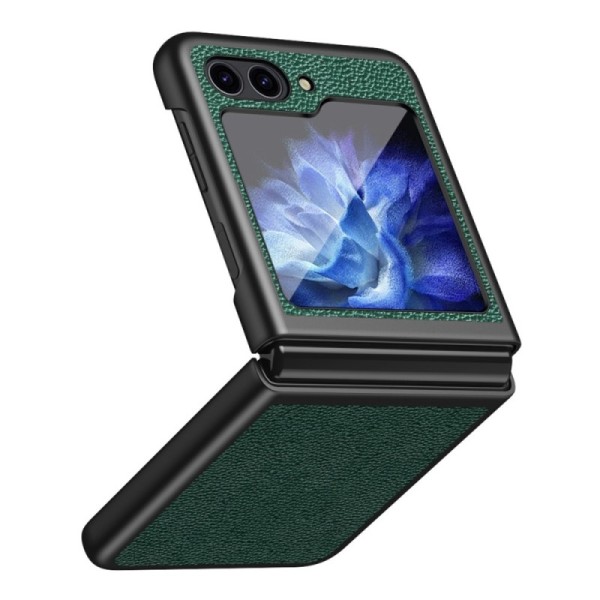 „Deluxe Leather“ dėklas - žalias (Galaxy Flip5)
