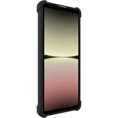Sony Xperia 10 V Imak sustiprintos apsaugos kieto silikono TPU juodas dėklas - nugarėlė | Priedai.lt